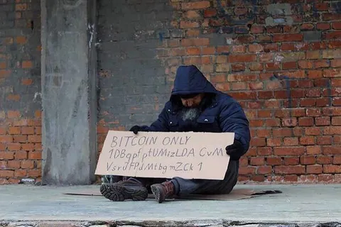 Bitcoin Only Homeless Sign