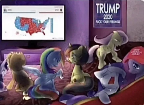 Ponies Watching the Election