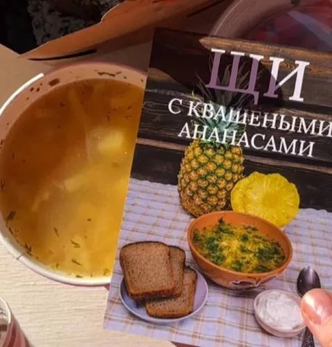 Щи с квашеными ананасами