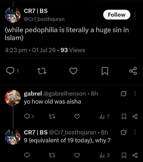 Aisha Age Question Reply