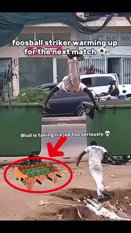 Foosball Striker Takes Training Seriously