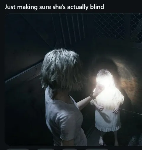 Checking If She’s Actually Blind