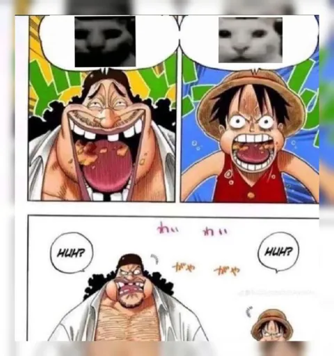 Luffy and Blackbeard Laughing