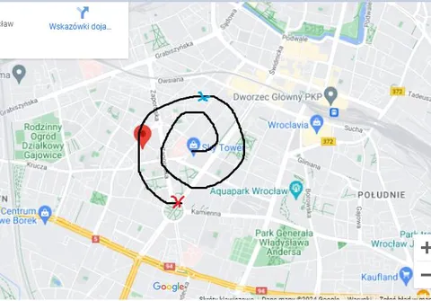 Spirala śmierci na mapie