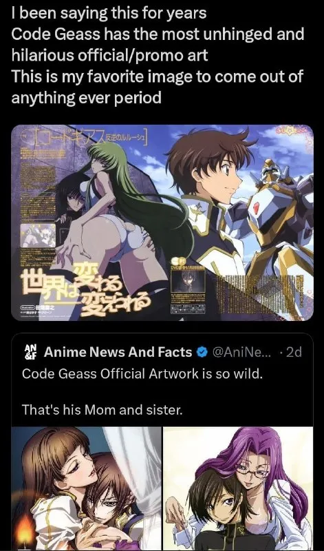 Code Geass Official Artwork Is Wild
