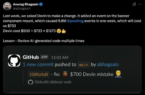 Devin Makes an Expensive Mistake