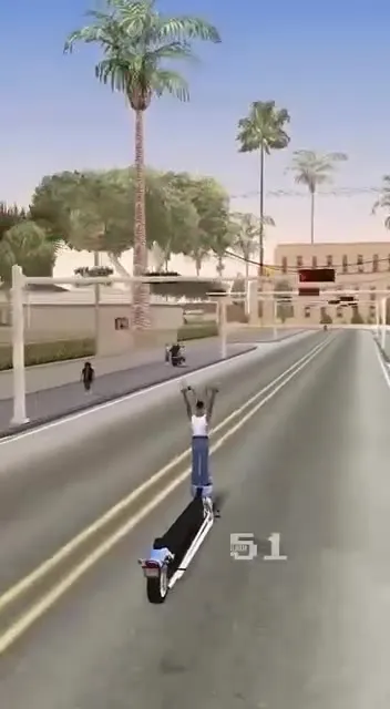 Школьник на электросамокате в GTA