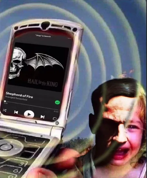 Crying Kid Listening to Metal