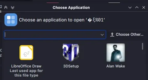 Choose an Application to Open It