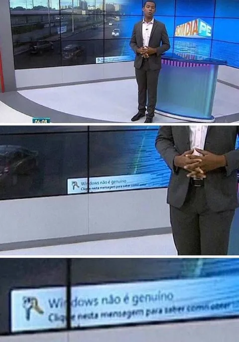 Windows não é genuíno na TV