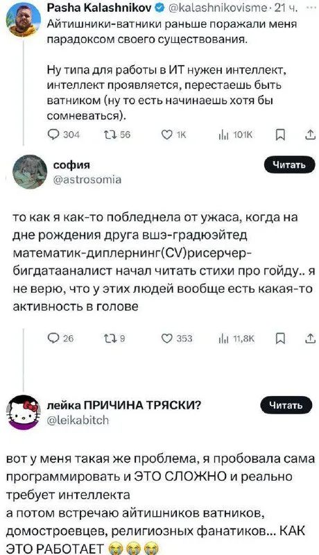 Айтишники-ватники и парадокс интеллекта
