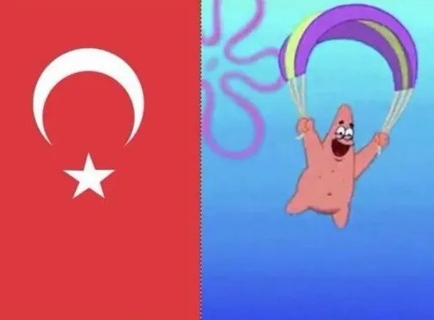 Турецкий флаг и Патрик