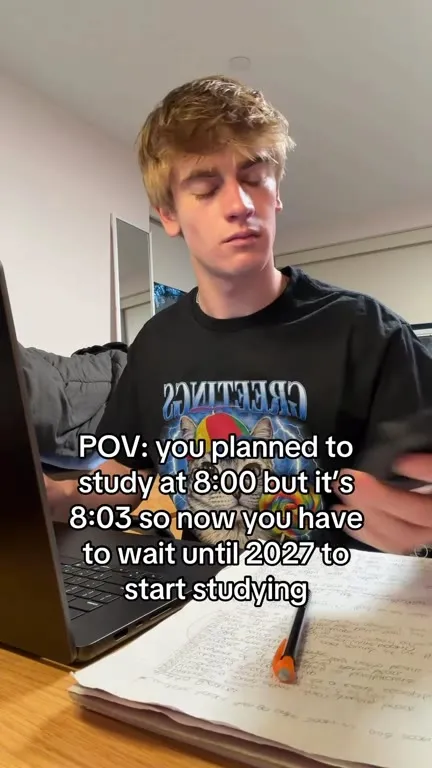 Three Minutes Late to Studying