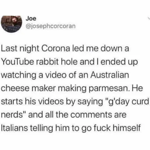 Australian Parmesan Cheese Maker Rabbit Hole