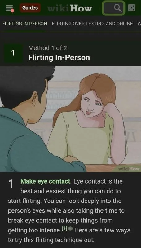 WikiHow Flirting In-Person Guide