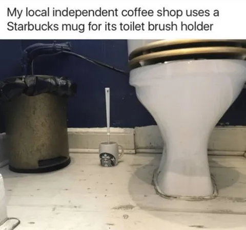 Starbucks Mug Toilet Brush Holder