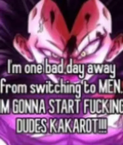 Vegeta switching to men