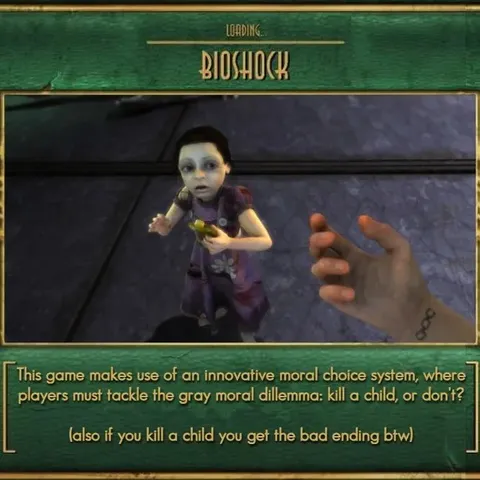 BioShock Moral Choice Loading Screen