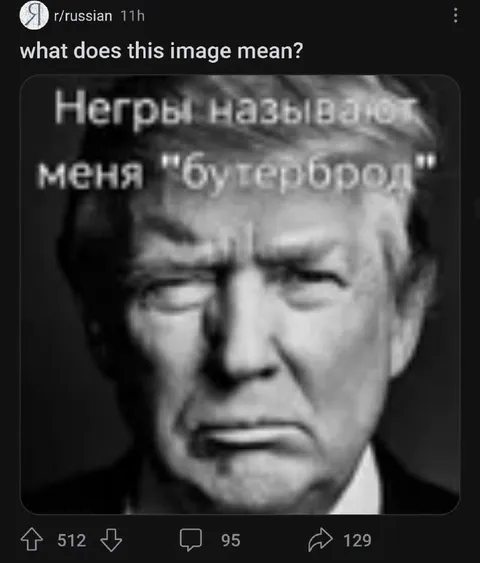 Негры называют меня бутербродом