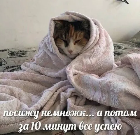 Посижу немножко, а потом всё успею