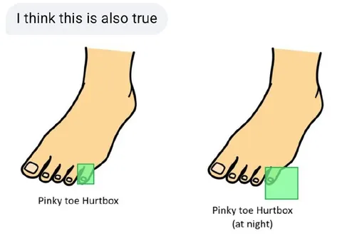 Pinky Toe Hurtbox at Night