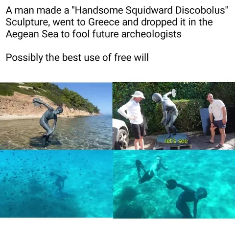 Handsome Squidward Archaeological Prank