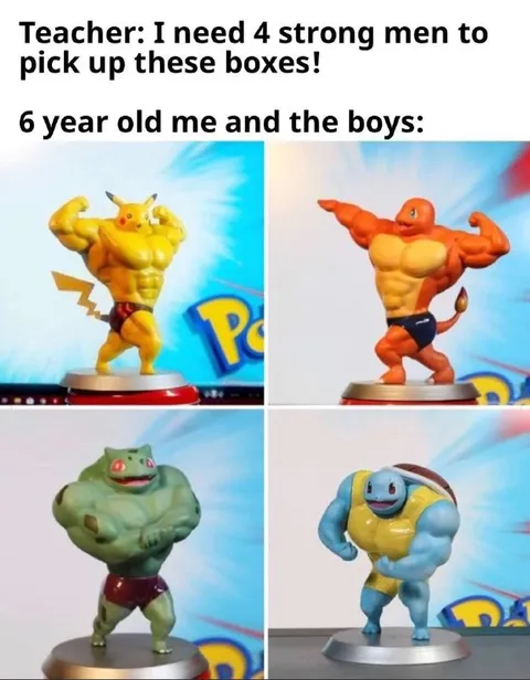 Six-Year-Old Pokémon Strength Squad