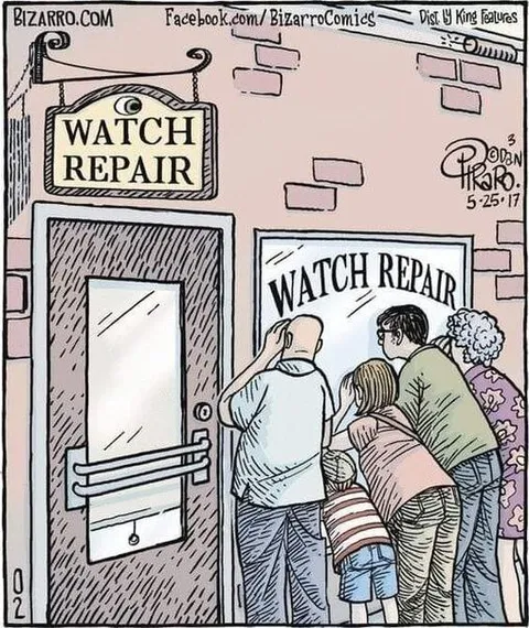 People Watching Watch Repair