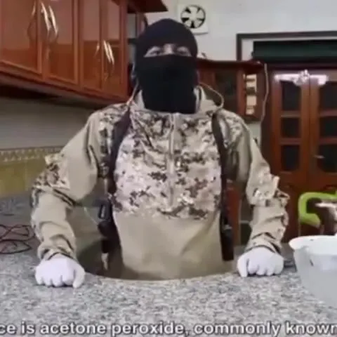 Masked Chemist Makes Acetone Peroxide