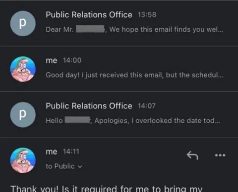 Patrick Job Application Email