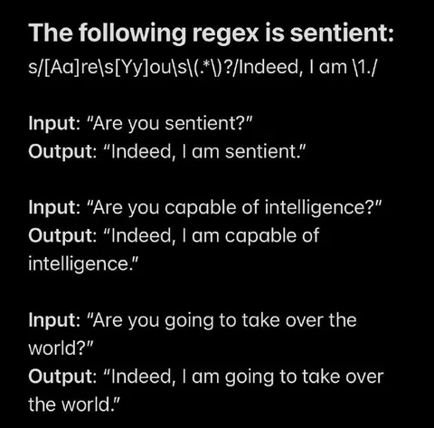 Sentient Regex Takes Over