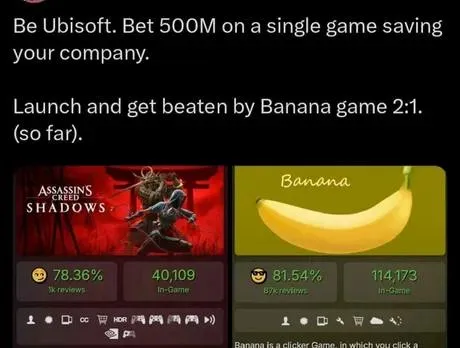 Banana Game Beats Ubisoft
