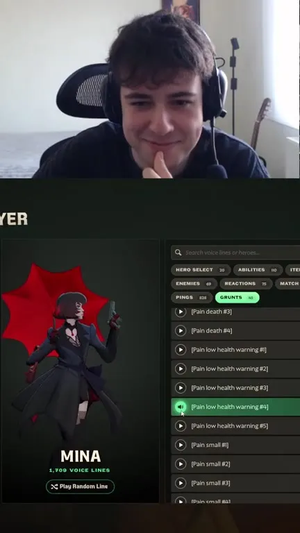 Streamer Plays Pain Voice Lines