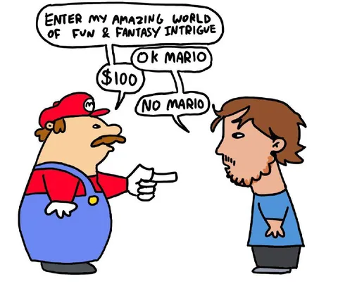 Mario Offers a Hundred Dollars