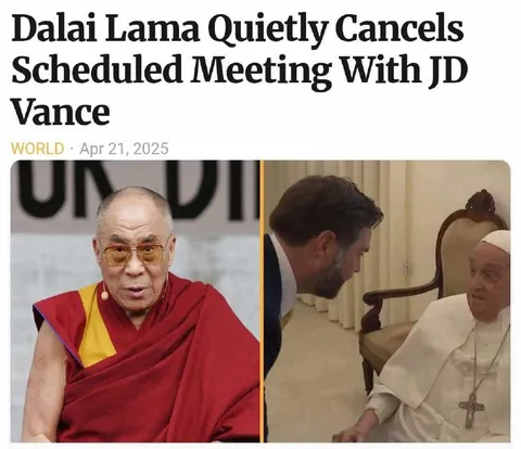 Dalai Lama Cancels Meeting With JD Vance
