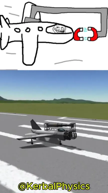 Самолёт с магнитом в Kerbal Space Program
