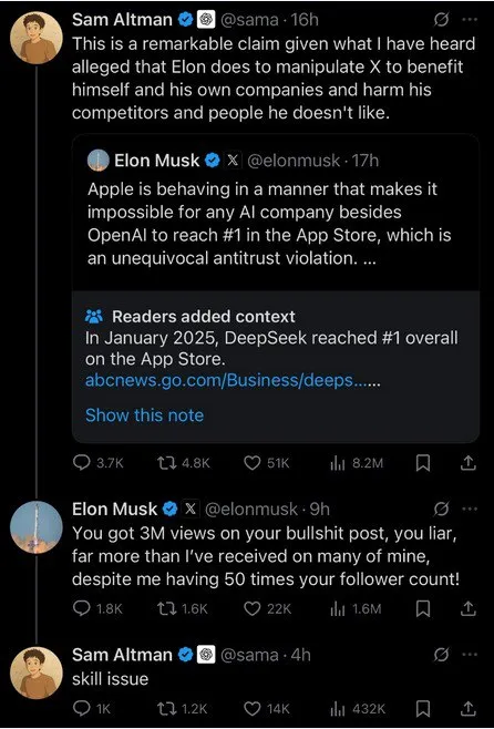 Sam Altman Calls Out Elon Musk