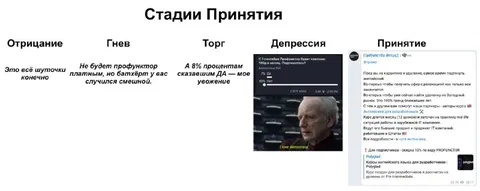 Стадии принятия Профунктора