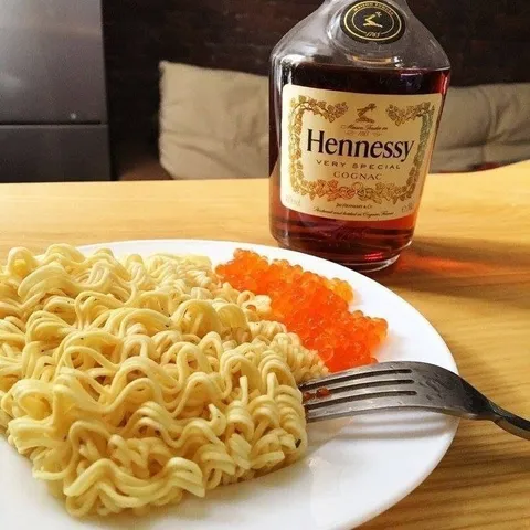Hennessy with Instant Noodles