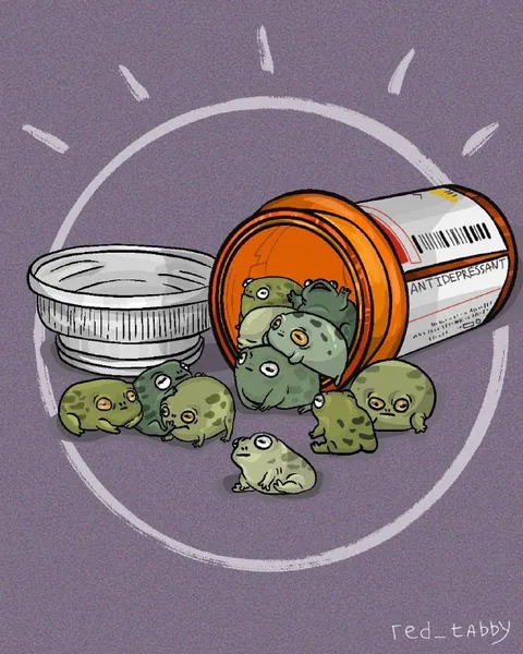 Antidepressant Frog Spill
