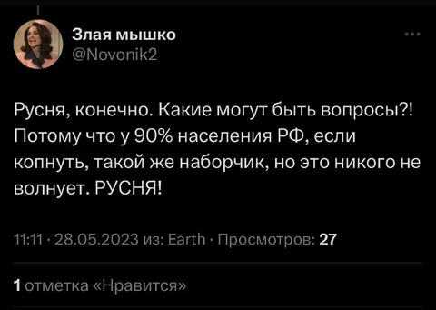 Русня, какие могут быть вопросы