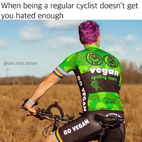 Vegan Cyclist Hated Enough