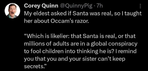 Santa and Occam’s Razor
