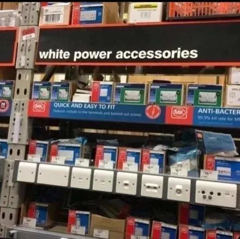 White Power Accessories Shelf