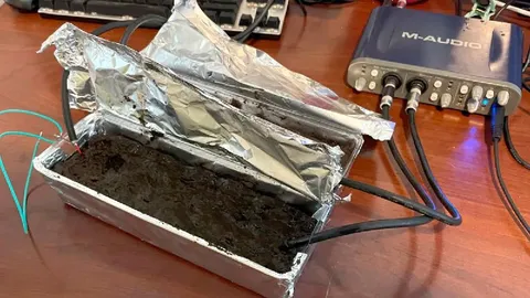 Аудиокабель из влажной грязи