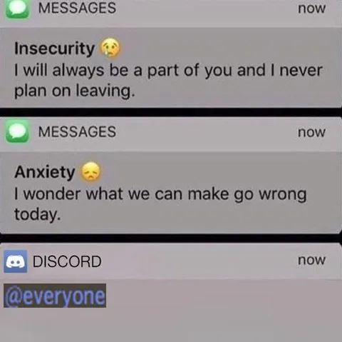 Insecurity and Anxiety Notifications