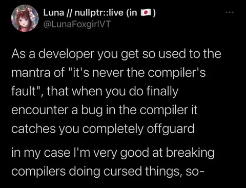 When the Compiler Finally Breaks