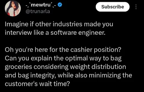 Software Engineer Cashier Interview