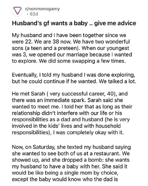 Husband's Girlfriend Wants a Baby