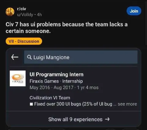 Civ 7 UI Needs Luigi Mangione